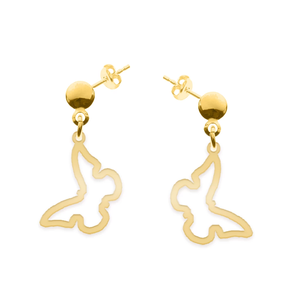 Cercei Farfalla cu fluturaș și tijă cu dop