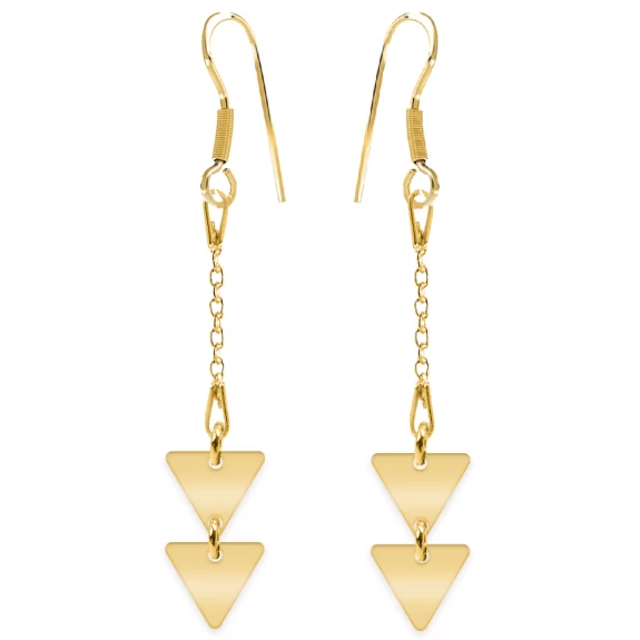 Cercei - Cercei Chic cu triunghiuri și tortiță deschisă