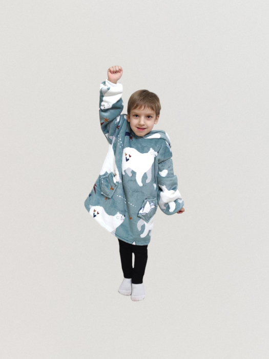 Hanorac Veselia 4-7 ani design ursulet polar [4]