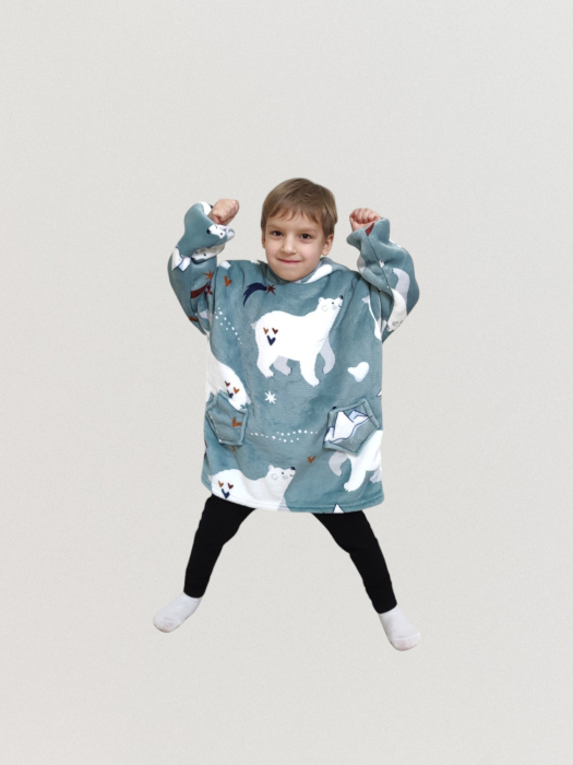 Hanorac Veselia 4-7 ani design ursulet polar [2]