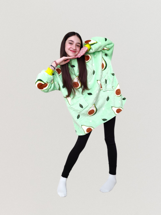 Hanorac Veselia 7-12 ani design avocado [2]