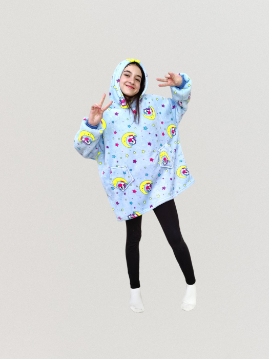 Hanorac Veselia 7-12 ani design blue moon [3]