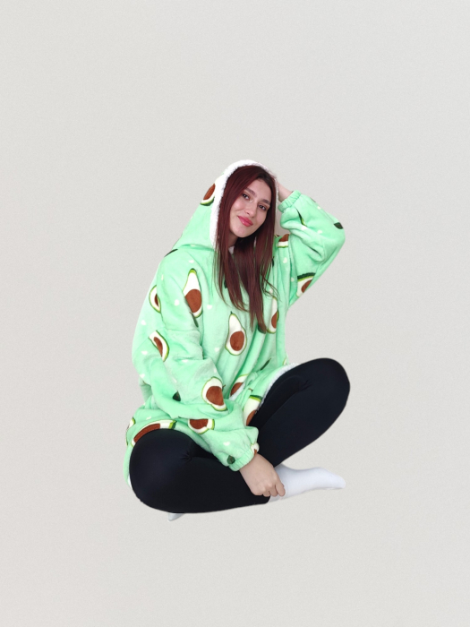 Hanorac Veselia maxi design avocado [4]