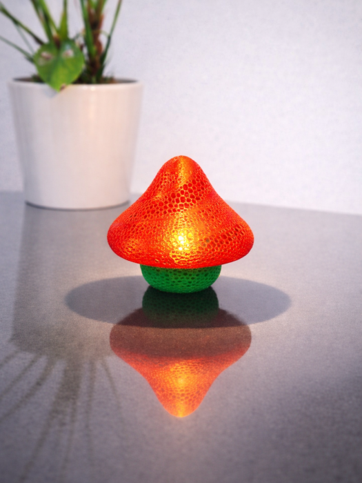 Lampa Decorativa Ciuperca 3D cu LED Lumina Ambientala Decor Camera Copii sau Paste, Rosu Verde [2]