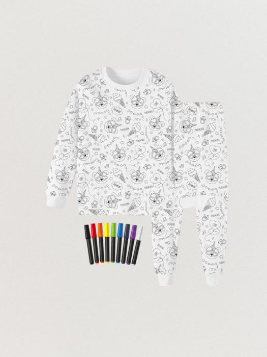 Pijamale Magic Color + Set Markere design ursulet [1]