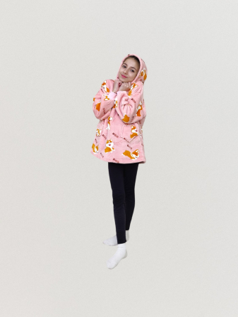 Hanorac Veselia 4-7 ani design pink dog [1]