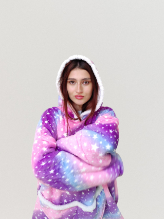 Hanorac Veselia maxi design purple star [2]