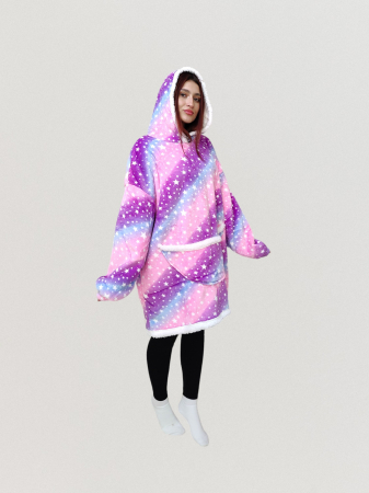 Hanorac Veselia maxi design purple star [1]