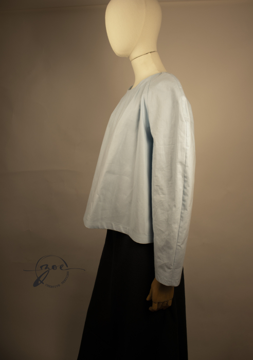 Cămașă din bumbac poplin oversize | Linii Esențiale [4]