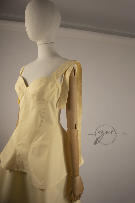 Corset din bumbac fără balene – Colecția Brâncuși | Zoe Creativ [13]