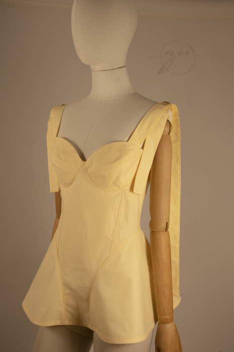Corset din bumbac fără balene – Colecția Brâncuși | Zoe Creativ [8]