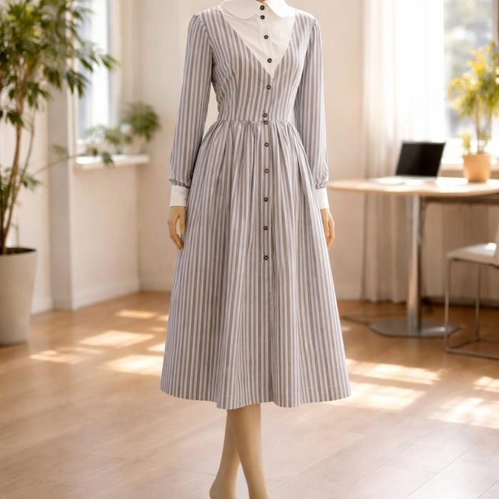 rochie-zoe-roua-diminetii-poplin-bumbac-dungi-guler-camasa-maneca-l [2]