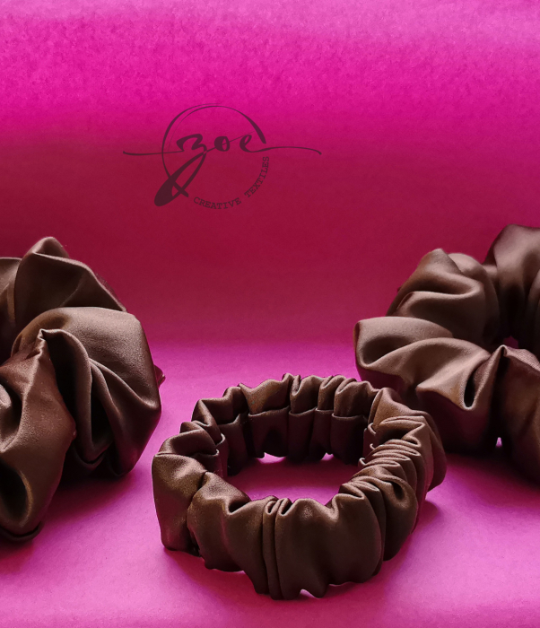 Scrunchie Mic din Mătase Naturală [2]