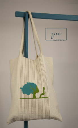 Genti Tote - Geantă Tote „Suflul Mamei” din Bumbac 100% – Zoe Creativ