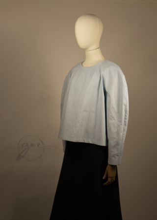 Cămașă din bumbac poplin oversize | Linii Esențiale [2]