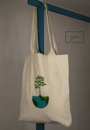 Genti Tote - Geantă Tote „Renașterea” din Bumbac 100% cu Broderie – Zoe Creativ