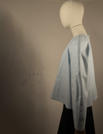 Cămașă din bumbac poplin oversize | Linii Esențiale [1]