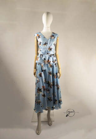 Rochii - Set Premium "EverFit" – Fustă Cloș și Bluză Reglabilă din Vascoza