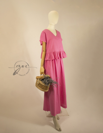 FLOARE DE BUMBAC - set-zoe-fusta-pantaloni-bluza-adierea-florii-naturala