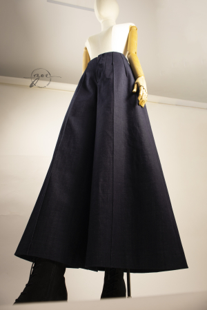 Pantaloni-Evazati-Denim-Talie-Inalta-Efect-Slabire-Personalizati [0]