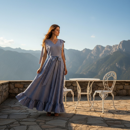 Rochii - rochie-zoe-ecouri-victoriene-poplin-bumbac-dungi