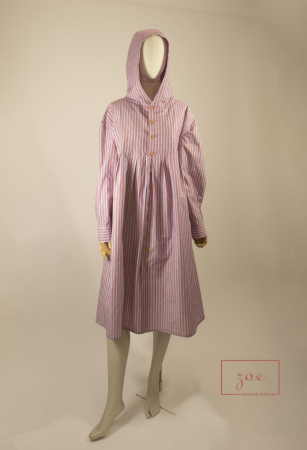 DANS DE LINII - rochie-zoe-gratia-ascunsa-poplin-bumbac-dungi-gluga