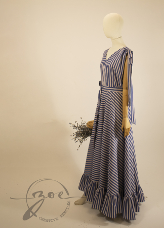 DANS DE LINII - rochie-zoe-ecouri-victoriene-poplin-bumbac-dungi