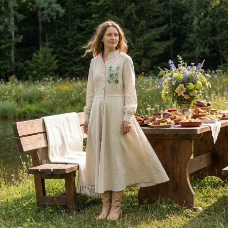 Rochii - rochie-zoe-floare-de-camp-naturala