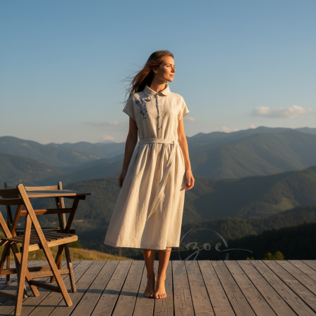 Rochii - rochie-zoe-floare-de-in-naturala