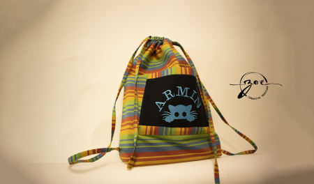 PUF DE LUMINA - Rucsac Zoe Kids bumbac personalizat