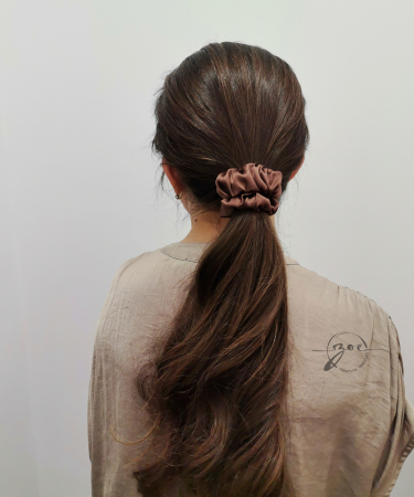 Accesorii din Matase - Scrunchie Mic din Mătase Naturală