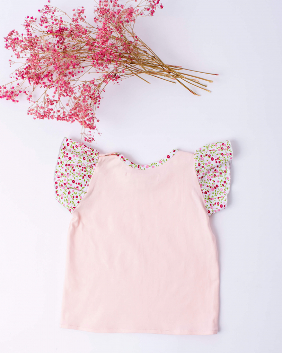 Bluza de vara, din jersey de bumbac, cu maneci din bumbac cu imprimeu floral [2]