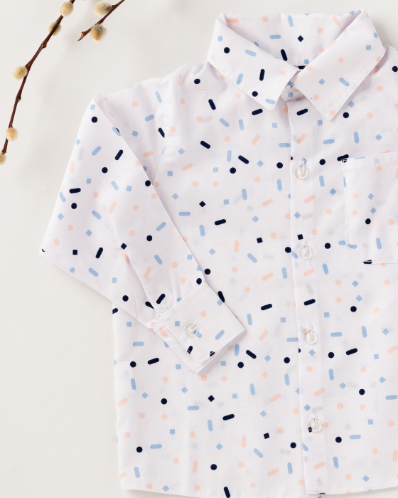 Camasa din bumbac, pentru baieti, cu model abstract [2]