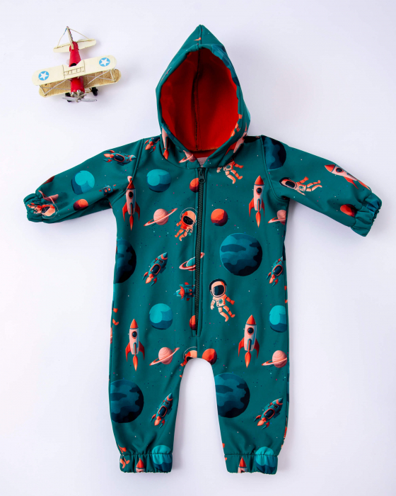 Overall din softshell cu imprimeu cu astronauti [5]