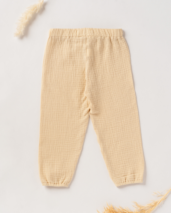 Pantaloni din muselina crem [3]