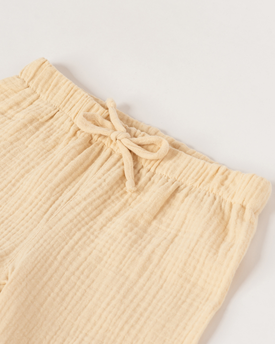 Pantaloni din muselina crem [4]