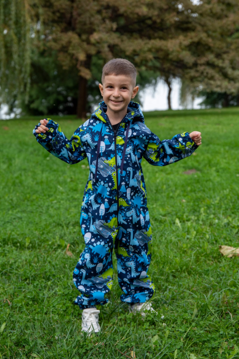 Salopeta din softshell cu imprimeu dinozauri [3]