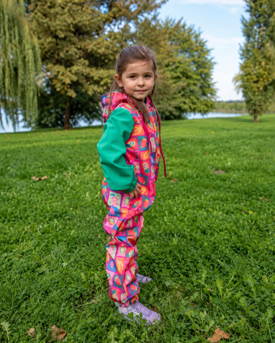 Salopeta din softshell cu imprimeu fructe colorate [2]