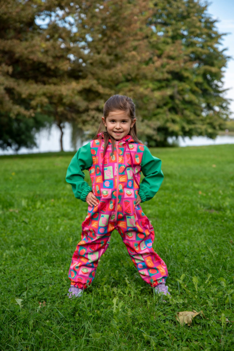 Salopeta din softshell cu imprimeu fructe colorate [2]