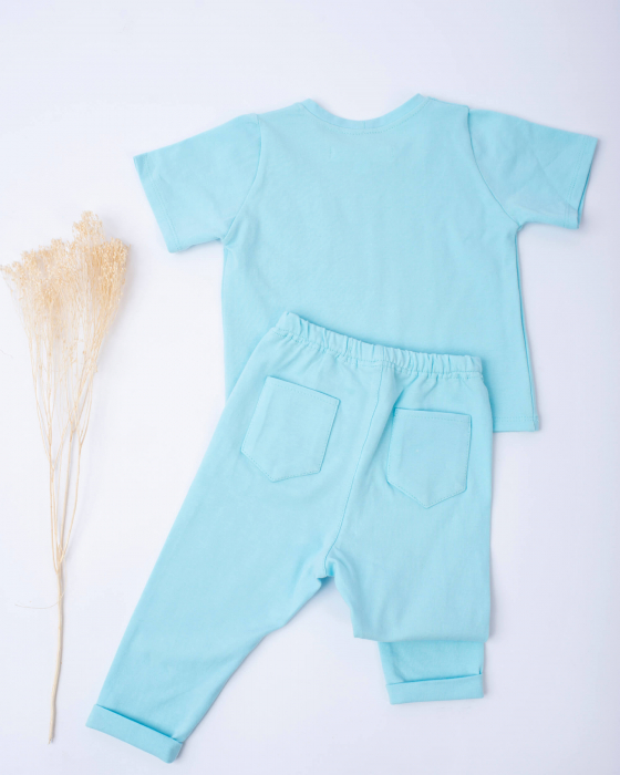 Set din jersey cu pantaloni lungi si tricou cu maneca lunga [2]