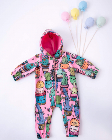 Overall din softshell cu imprimeu cu cactusi [3]