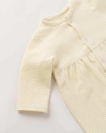 Salopeta din bumbac waffle ivory [3]
