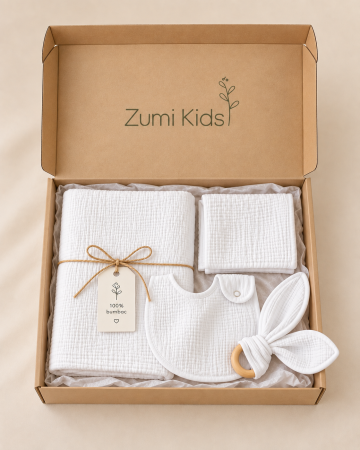 Seturi cadou - Set cadou pentru bebeluși Zumi Kids din muselină