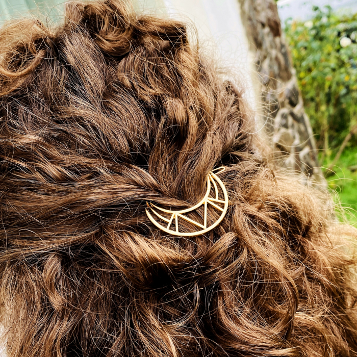 Agrafe de Par Semiluna Luna Aurie, Clama, Accesorii Par [4]