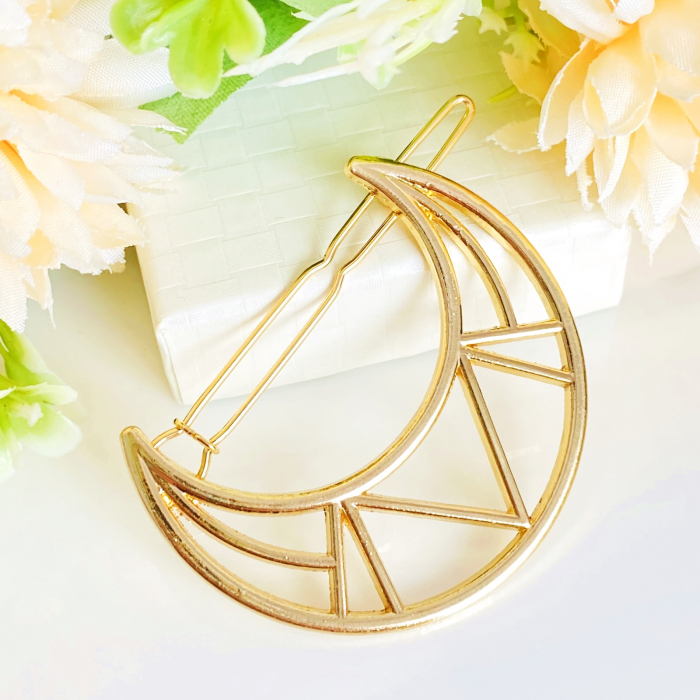 Agrafe de Par Semiluna Luna Aurie, Clama, Accesorii Par [2]