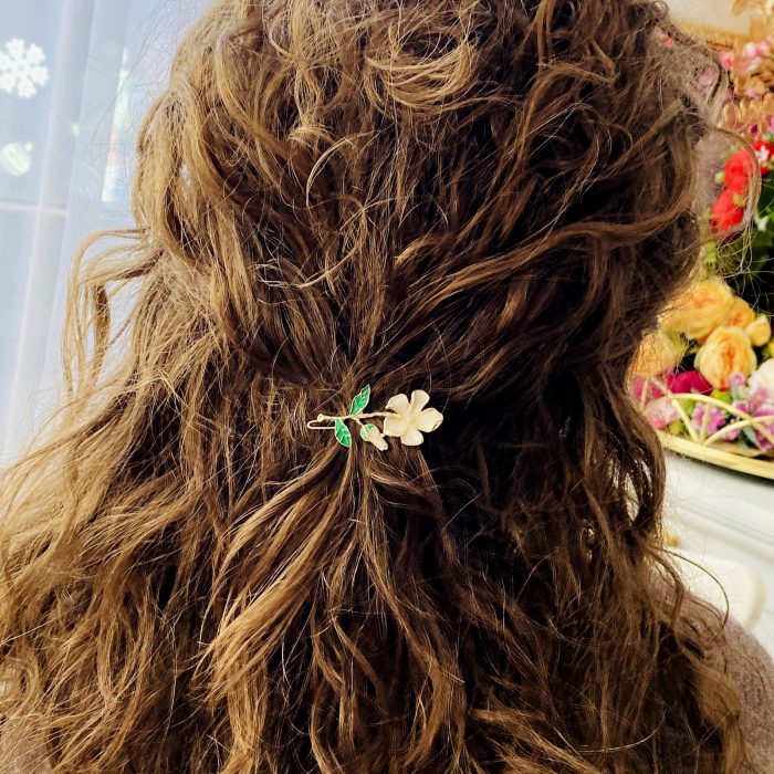 Agrafa Par Floare Aurie, Agrafa de Par, Accesorii Par, Clama metal [5]