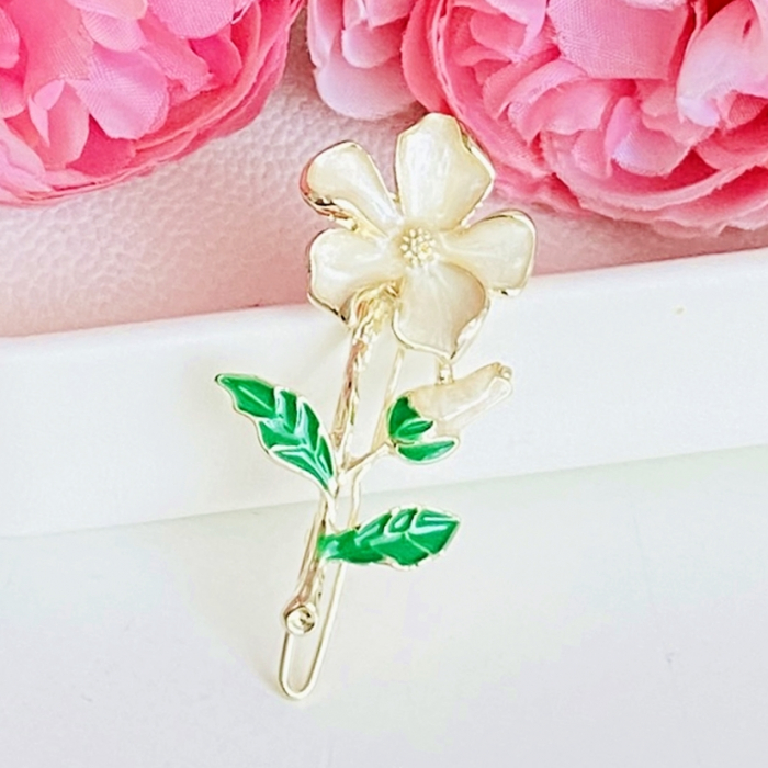 Agrafa Par Floare Aurie, Agrafa de Par, Accesorii Par, Clama metal [4]