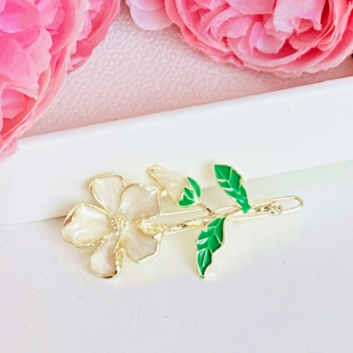 Agrafa Par Floare Aurie, Agrafa de Par, Accesorii Par, Clama metal [6]