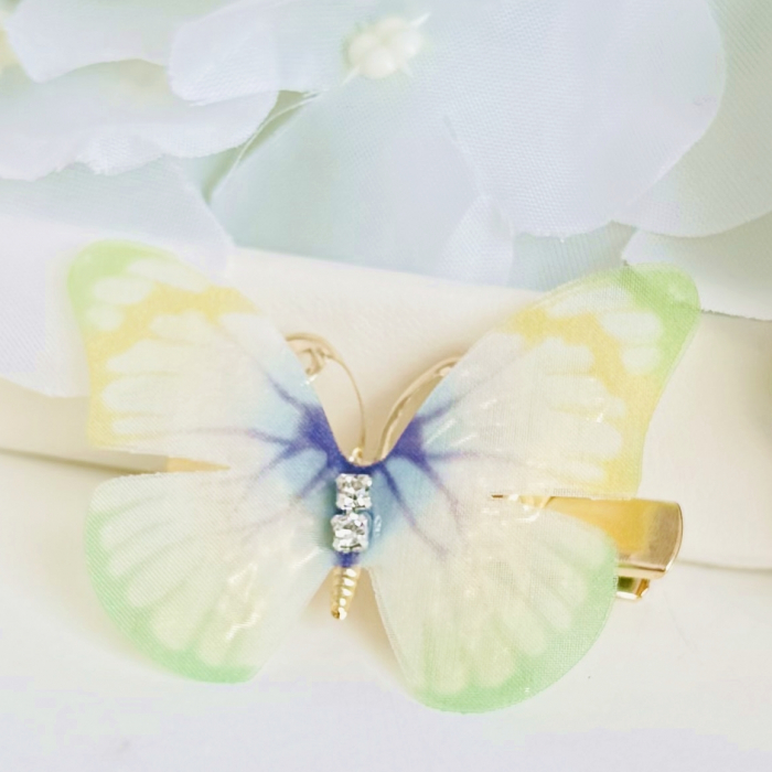 Agrafa Par Fluture Verde, Agrafa de Par, Accesorii Par, Clama metal [3]