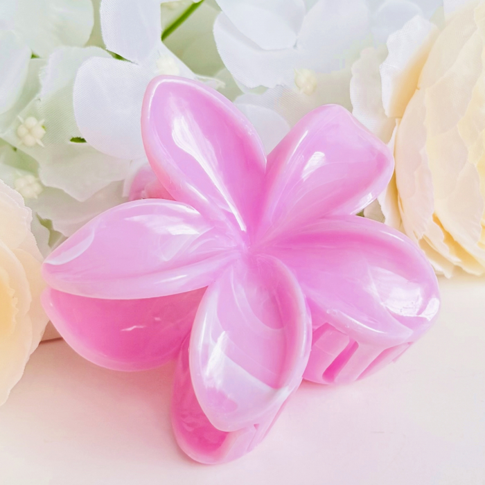 Clama Par Floare Roz, Accesorii Par, Clama Flori [2]